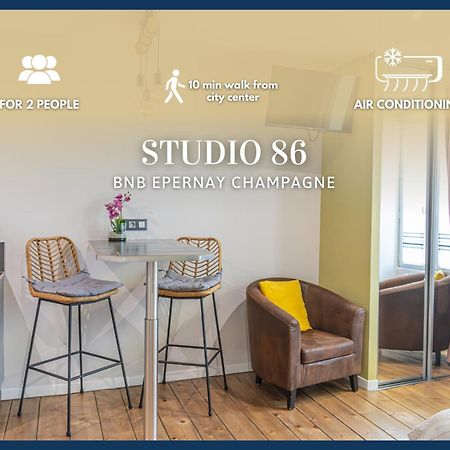 Studio 86 - Climatisation & Proche Centre-Ville- 2 Personnes - Bnb Epernay Bagian luar foto